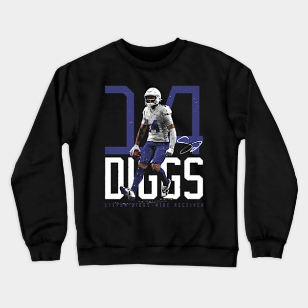 Stefon Diggs Buffalo Bold Number Crewneck Sweatshirt by Sink-Lux